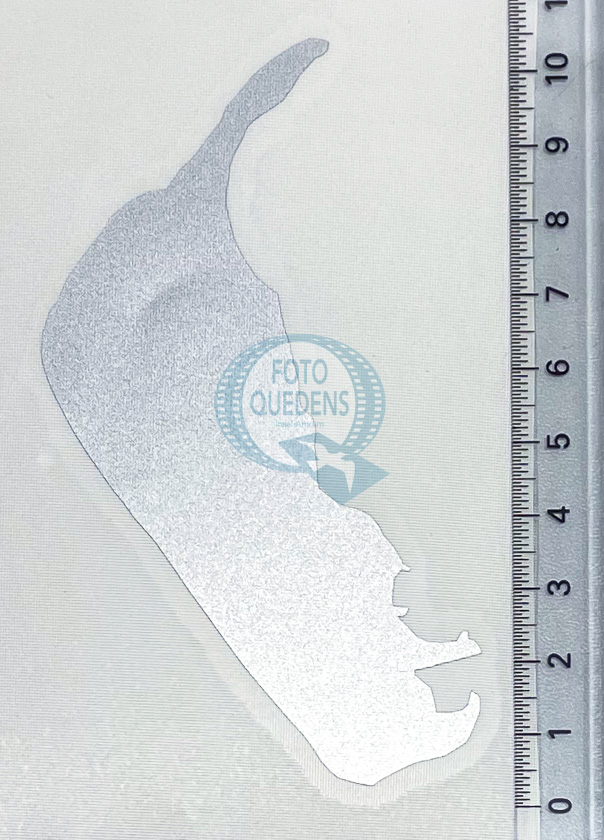Autoaufkleber Amrum-Silhouette, silber, 10cm