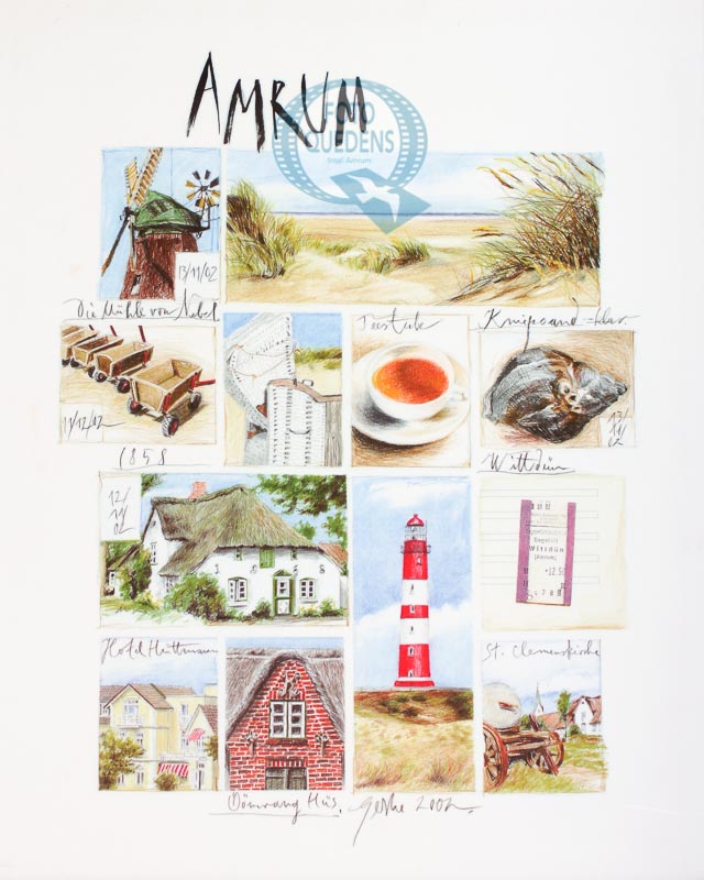 Amrum - Sabine Gerke, exklusiver Kunstdruck, 40x50 cm