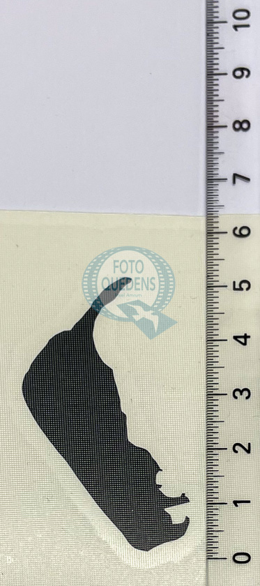 Autoaufkleber Amrum-Silhouette, schwarz, 5cm
