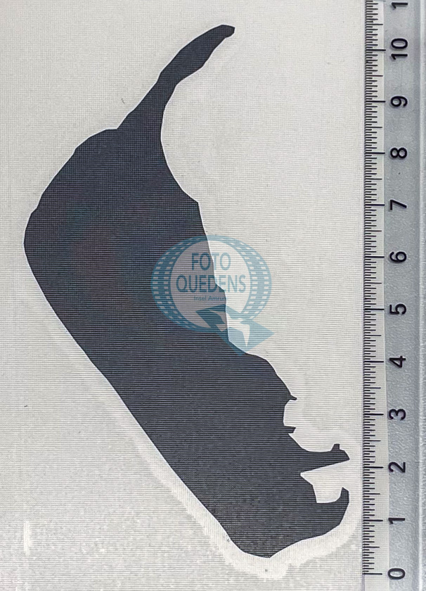 Autoaufkleber Amrum-Silhouette, schwarz, 10cm