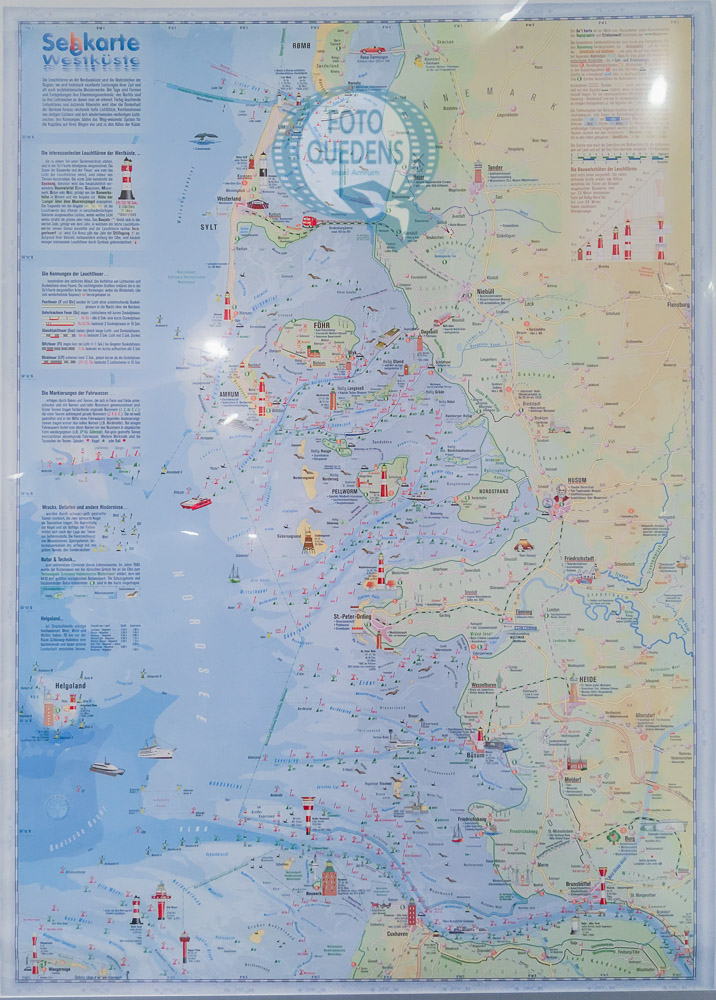 Sehkarte -> Seekarte Westküste Schleswig-Holstein (Poster 50x70cm)