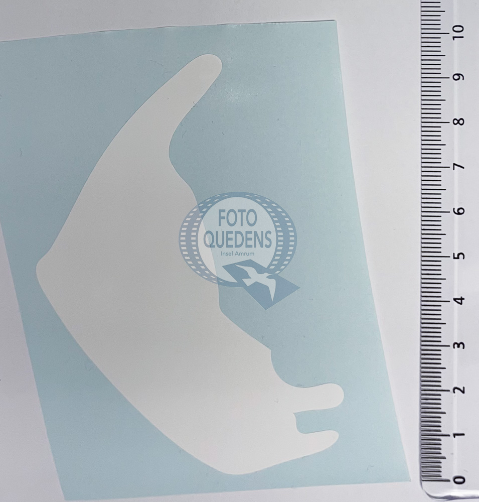 Autoaufkleber Insel Amrum 10cm weiß