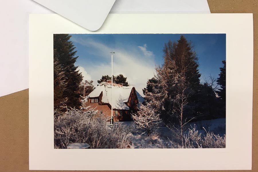Amrum-Weihnachtsklappkarte mit Umschlag